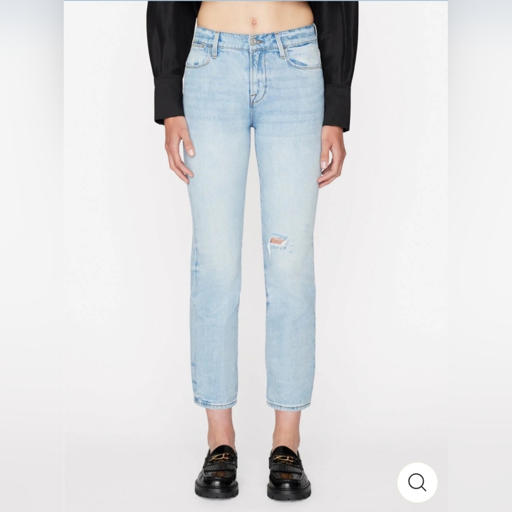 Frame Le High Straight Light Blue Jeans